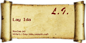 Lay Ida névjegykártya